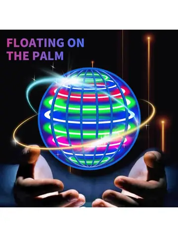 AFlying Ball, Automatic Spinning Ball, LED Dazzling Lights, Floating Magic, Fan, UFO Flying Machine, Toy Gift, Game, Sports Ball