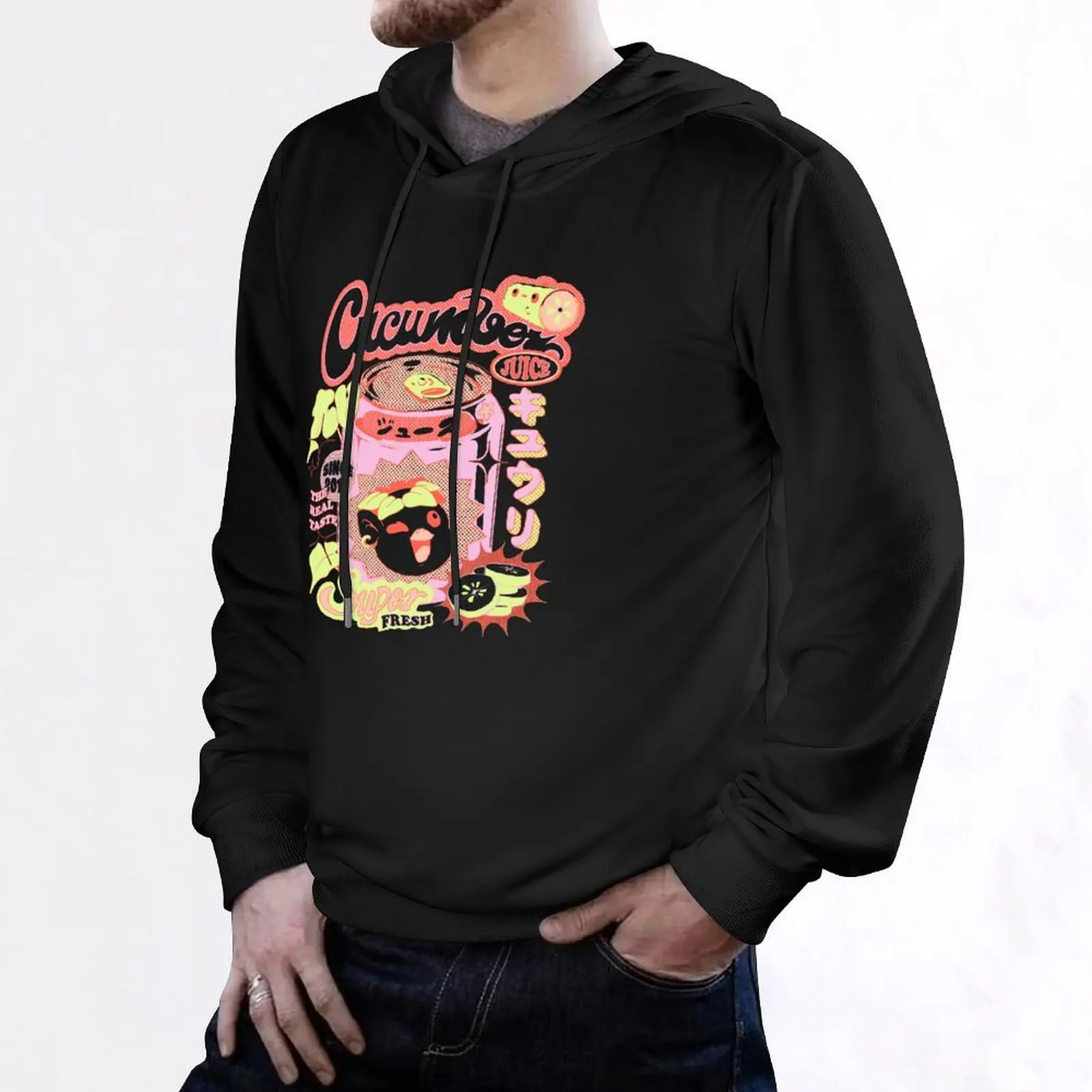 Sudadera con capucha de jugo de pepino, suéter de invierno para hombre, conjunto de sudadera para hombre, camisa con capucha, abrigo para hombre, chándal para hombre