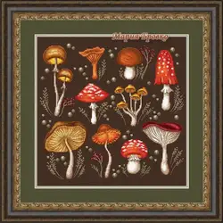 Mushroom 31-29 Needlework Kit unprinting Cross Stich Set DIY Kits Cross-stitch Embroidery Set Stitch Kit
