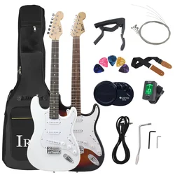 IRIN ST 39 Inch Electric Guitar 22 Frets 6 Strings Maple Body Neck Electric Guitarra With Necessary Guitar Parts & Accessories