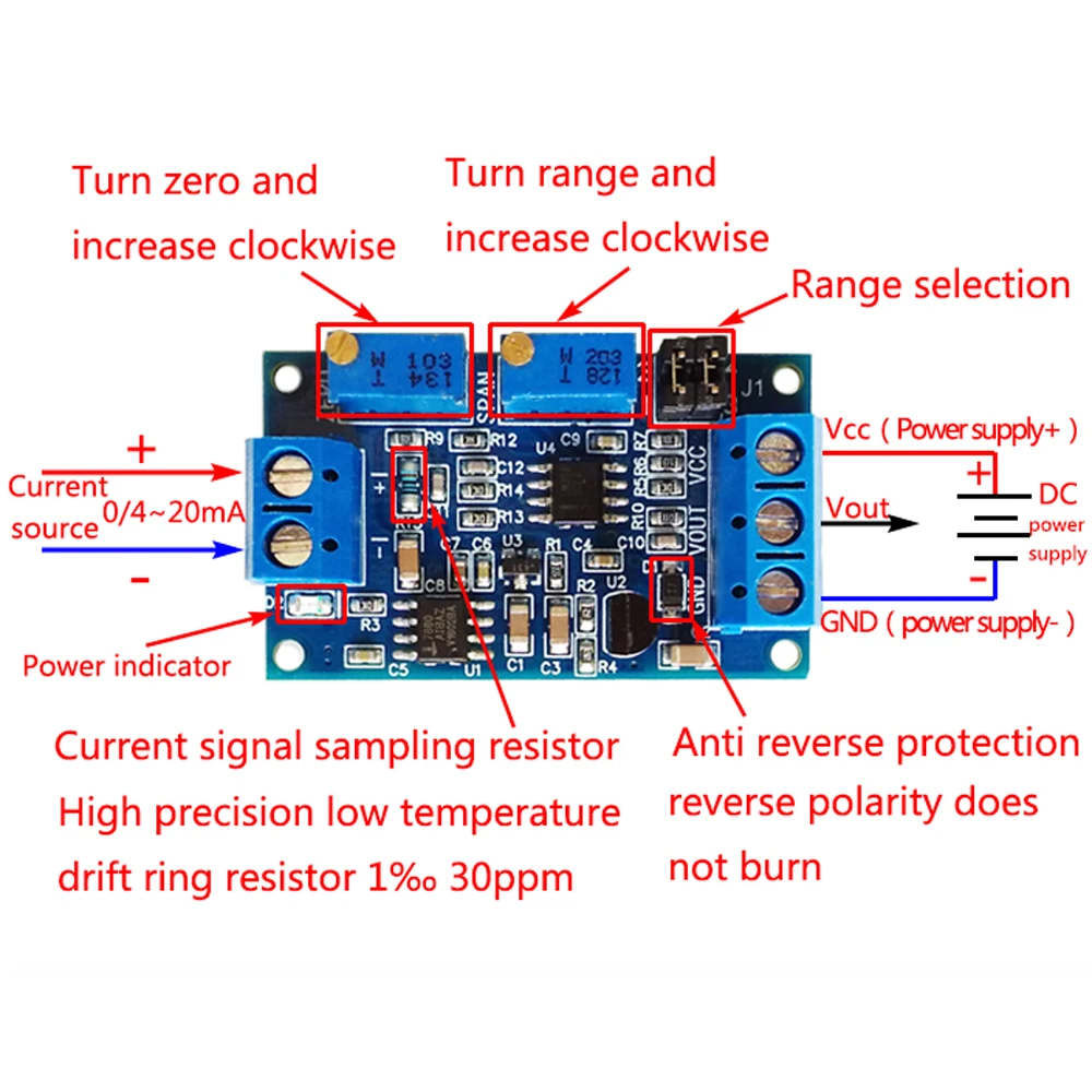 Модуль-тока-в-напряжение-0-20-мА-4-20-мА-до-0-33-В-0-5-В-0-10-В-Модуль-преобразователя-сигнала-передатчика-напряжения