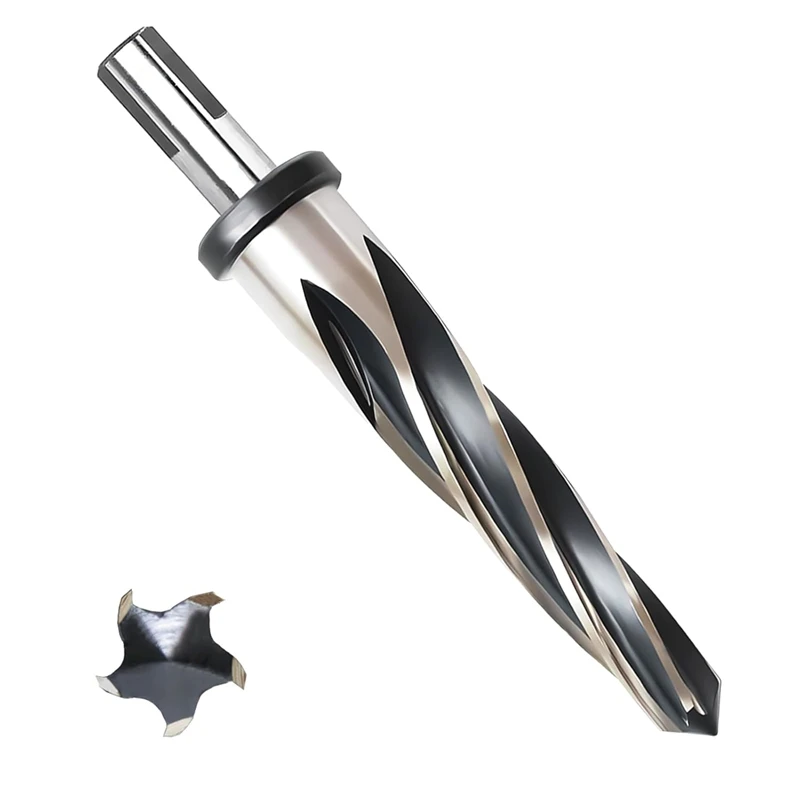 

ABKD 1Inch Metal Reamer, M2 HSS Tapered Reamer For Steel, Alloy, Wood, Plastic Alignment, 1/2Inch Non-Slip Handle