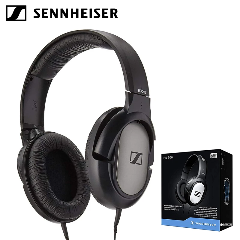 

Наушники Sennheiser HD 206 закрытого типа, стерео, с мощным басом, накладные.