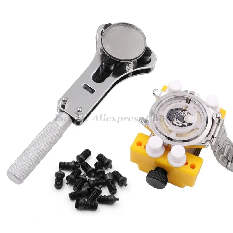 Adjustable Screw Back Remover Wrench Steel Watch Case Opener Three Jaw Open Cover Tool Bottom Opener Watch Repair Tools Kit 4pcs