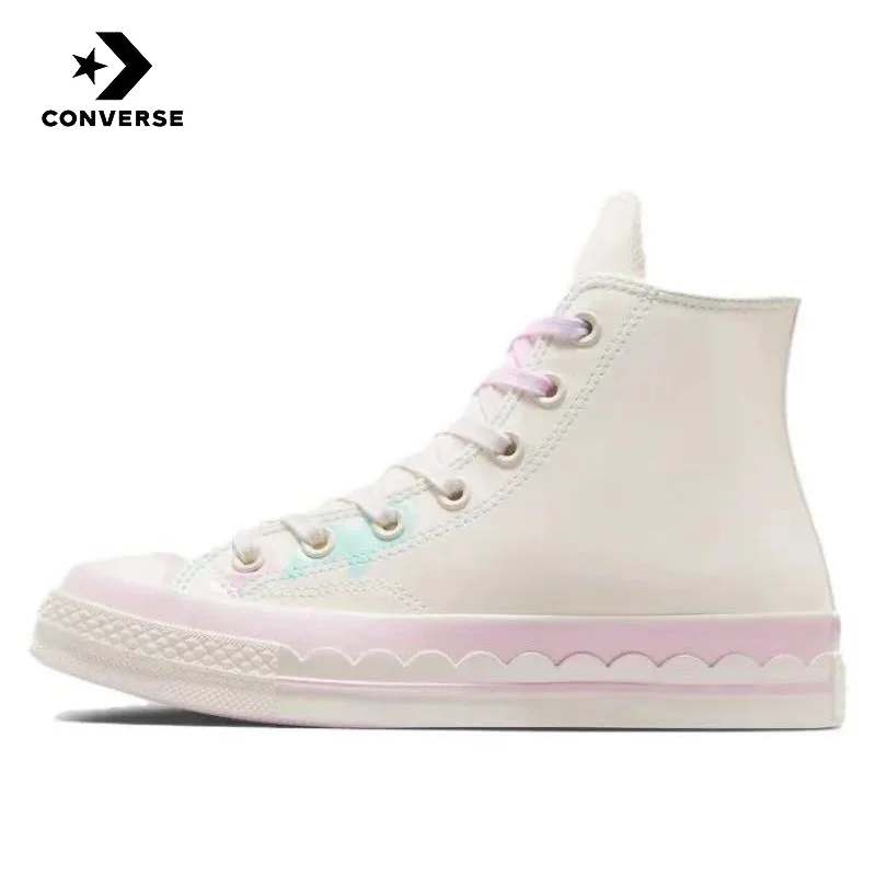 

Converse 1970s versatile, durable, breathable, lightweight, high top canvas shoes, unisex white powder