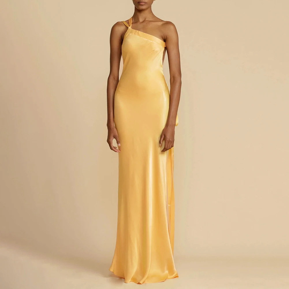 Para uso diário vestido maxi feminino casual evento esfregando comprimento perfeito para festas tecido de poliéster design sem mangas