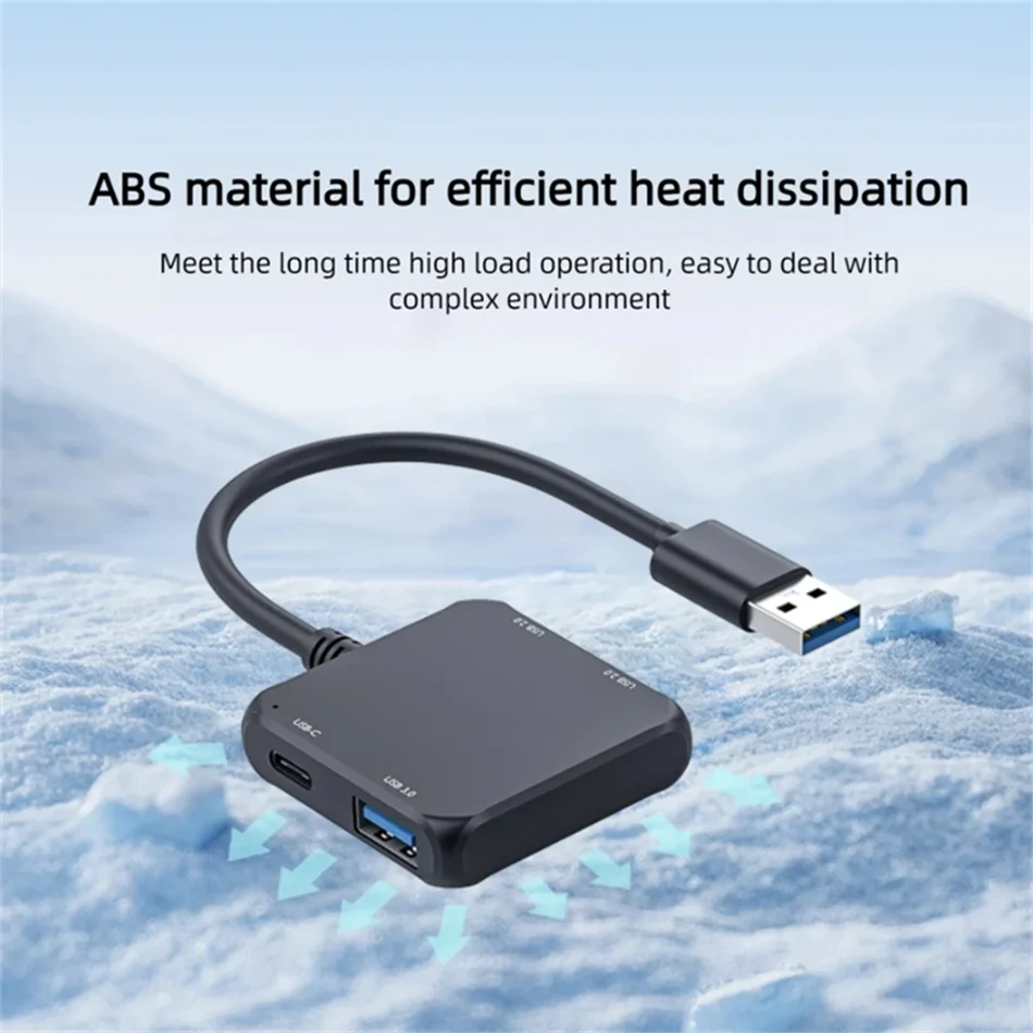 

4 Port USB 3.0 Hub USB C Hub High Speed Type C Splitter 5Gbps For PC Computer Accessories Multiport HUB 4 USB 3.0 2.0 DATA Ports