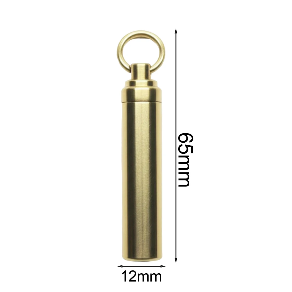 Brass Waterproof Tank for Outdoor Use Designed to Protect Medications Tools and Small Essentials in Wet or Dusty Conditions