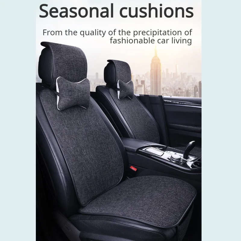 

Small car full encompassing linen car seat cover five seat set full set of breathable car cushion
