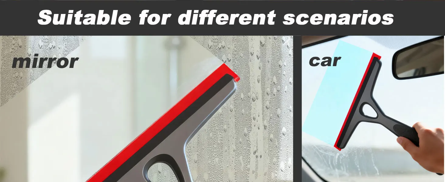 EHOMGUI 2er-Pack Silikon-Handabzieher für Badezimmer, Glas, Arbeitsplatten, Schreibtische, Autofenster – schnell trocknender Reiniger für mehrere Oberflächen – Detail 4