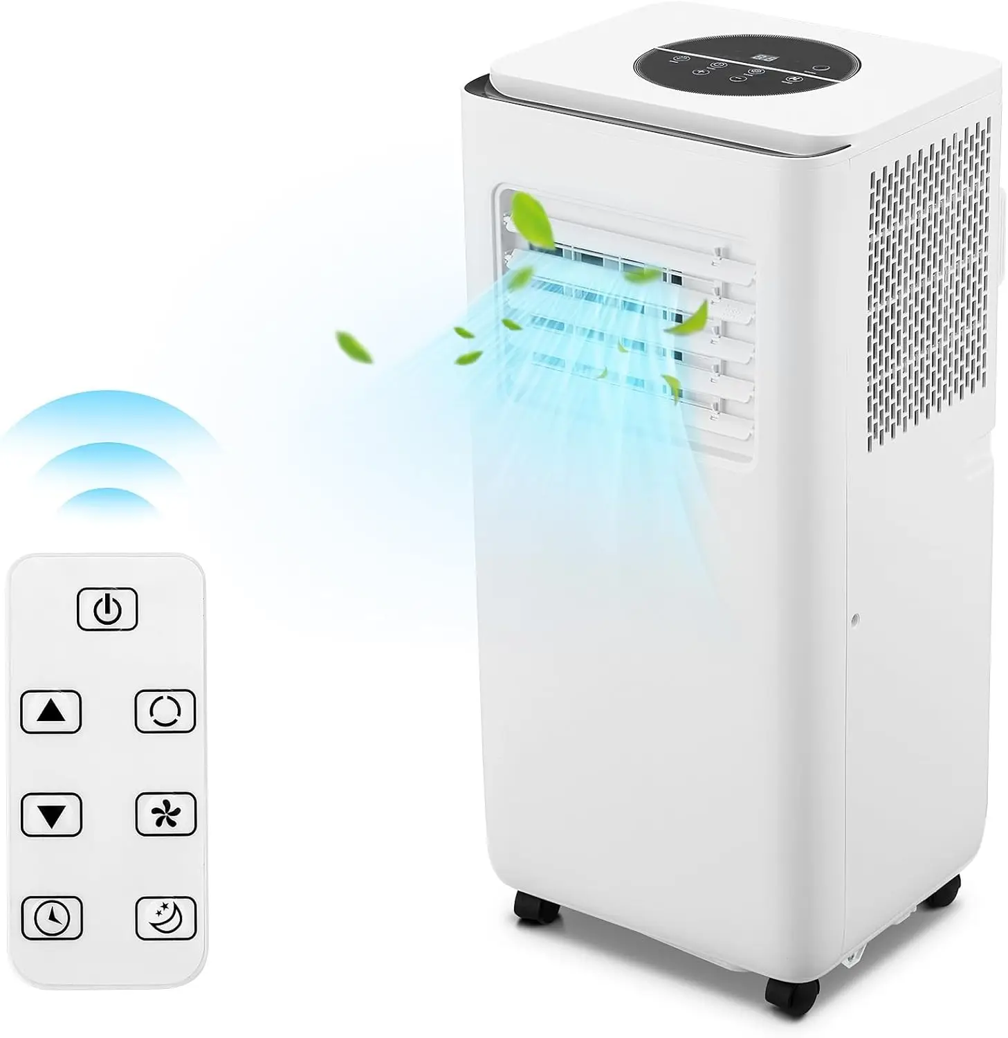 

Garvee Energy Efficient 10000 BTU Portable Air Conditioner with Auto Swing, Ultra-Quiet 3-in-1 Mobile AC Unit with Sleep Mode & Remote Control for 450 Sq.Ft Rooms