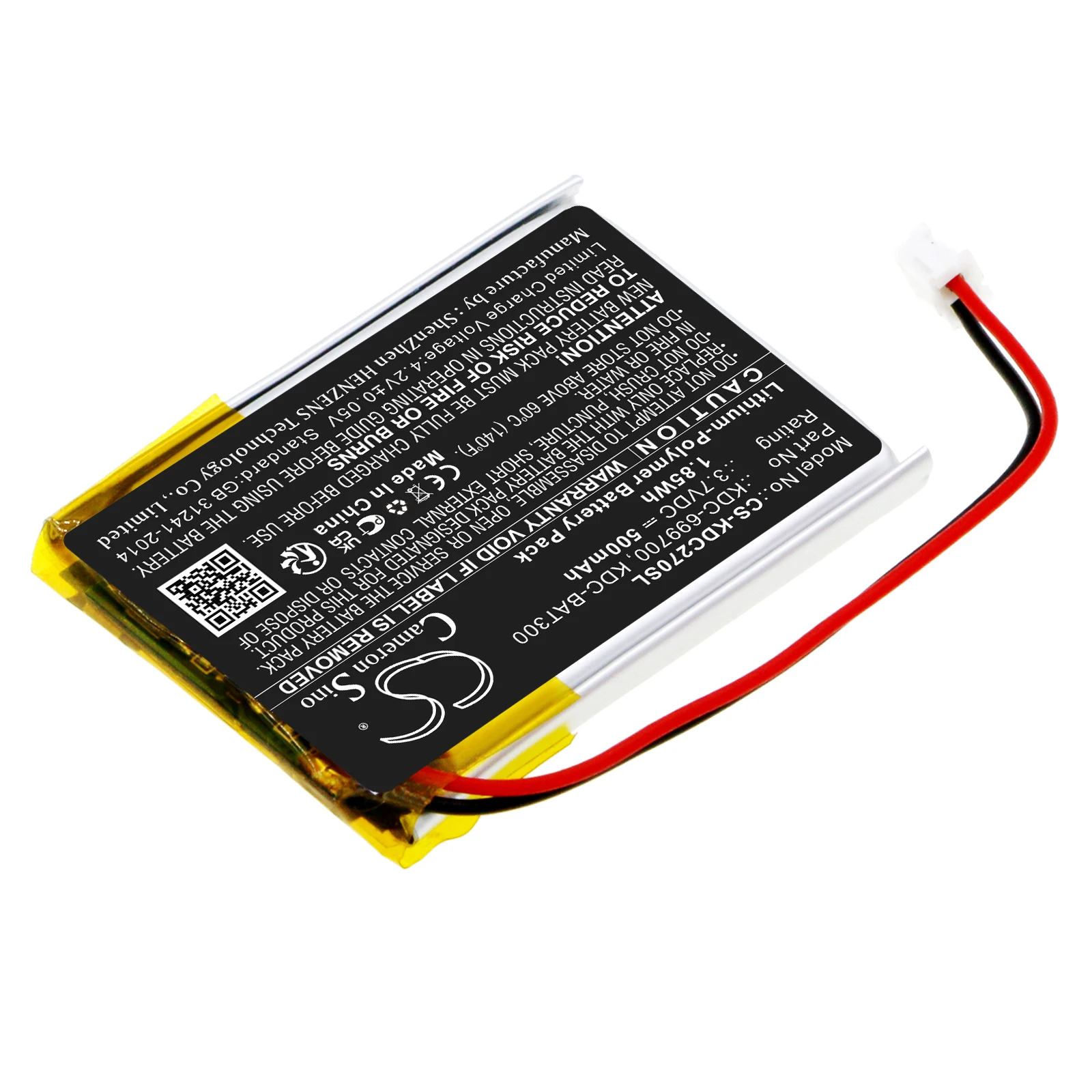 

3.7V 500mAh Barcode Scanner Battery KDC-699700 KDC-BAT300 for KOAMTAC KDC30, KDC270, KDC280, KDC300 +TOOL