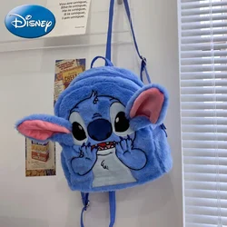 MINISO Disney New Plush Backpack Cartoon Fashion 3D Mini Women's Backpack Large Capacity Cute Children's Schoolbag High Quality