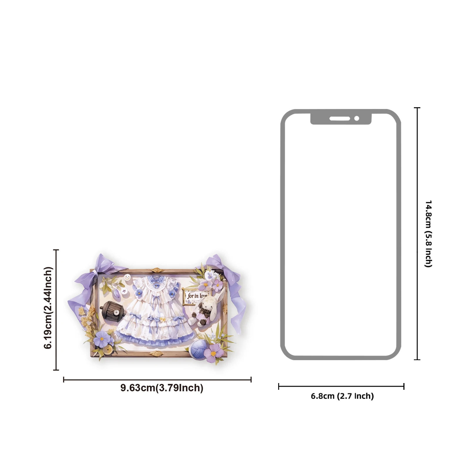 15 قطعة من ملصقات خزانة الحكاية الخيالية لسكرابوكينغ، حقائب هدايا للأطفال، المجلات التي يمكنك صنعها بنفسك، ديكور الغرفة، ملصقات القرطاسية #2