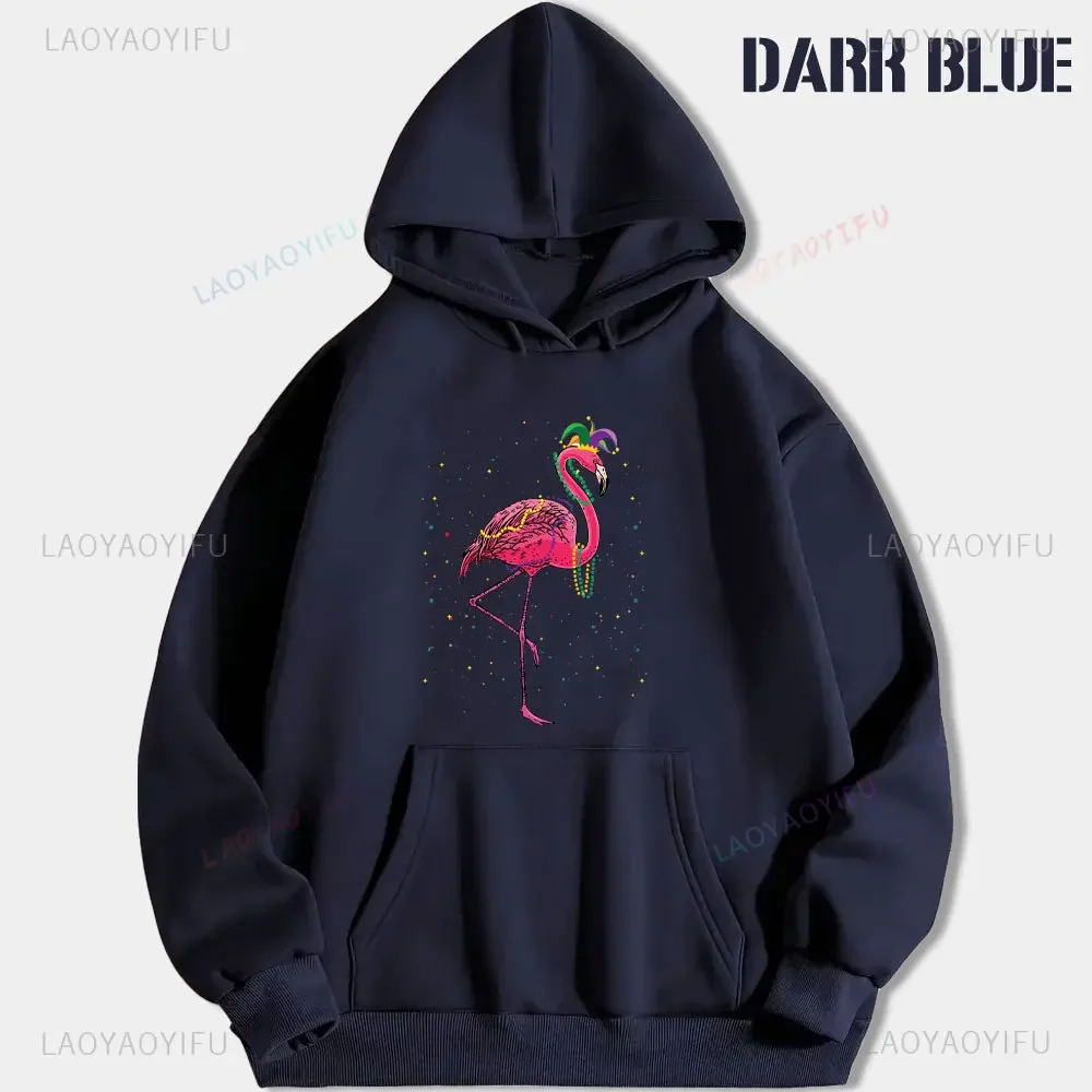 Fashion Flamingo Printed Sweatshirt Woman Man Autumn and Winter Warm  Classic Hoodie Creative Streetwear Long Sleeve Camisetas