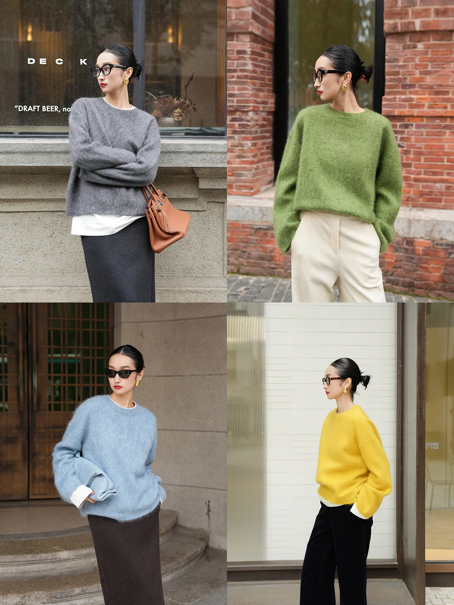 

LemonChen Wide Ne Knitted Camere Sweater Soft Plu round Ne Long Sve Regular Length Women's Commute Sle