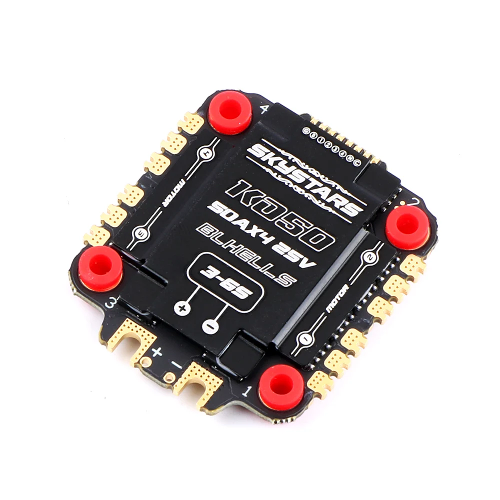 

SKYSTARS KO50 50A 4in1 ESC BLHeli_S 3-6S DShot600 Current Sensor 30.5x30.5mm Mount 13.3g Lightweight,FPV ESC For FPV Drones