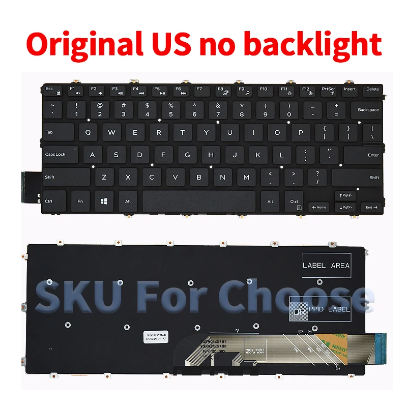 لوحة المفاتيح الأمريكية الجديدة لديل انسبايرون 5480 5481 5482 5488 5580 5588 5585 7586