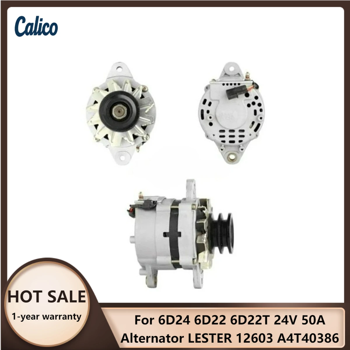 

Factory Direct Sales Are Suitable for 6D24 6D22 6D22T 24V 50A Alternator LESTER 12603 A4T40386