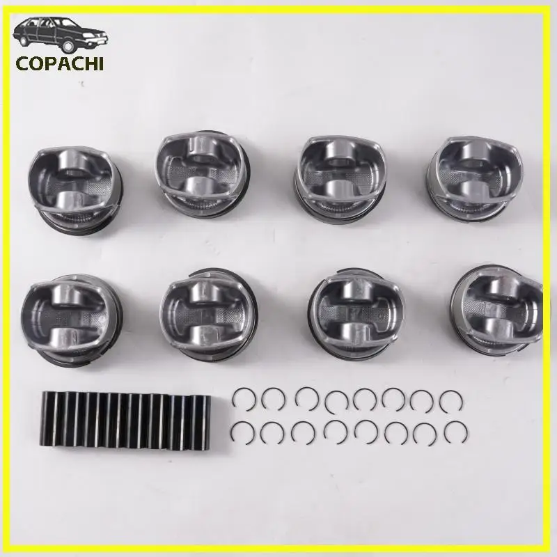 

8pcs Car Pistons&Rings Kit 94810304824 94810304724 94810305722 for Porsche Cayenne Panamera S GTS 957 970 4.8L V8 4806cc Engine
