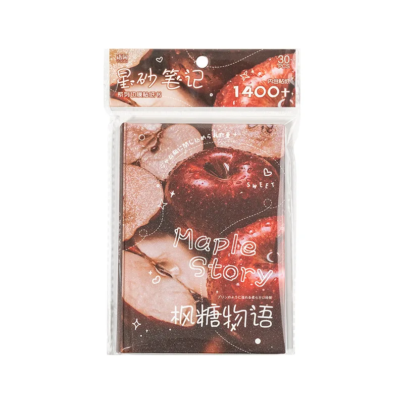 كتاب ملصقات زخرفي مكون من 30 ورقة للطعام والألعاب، رسوم توضيحية رائعة للأطعمة الحساسة