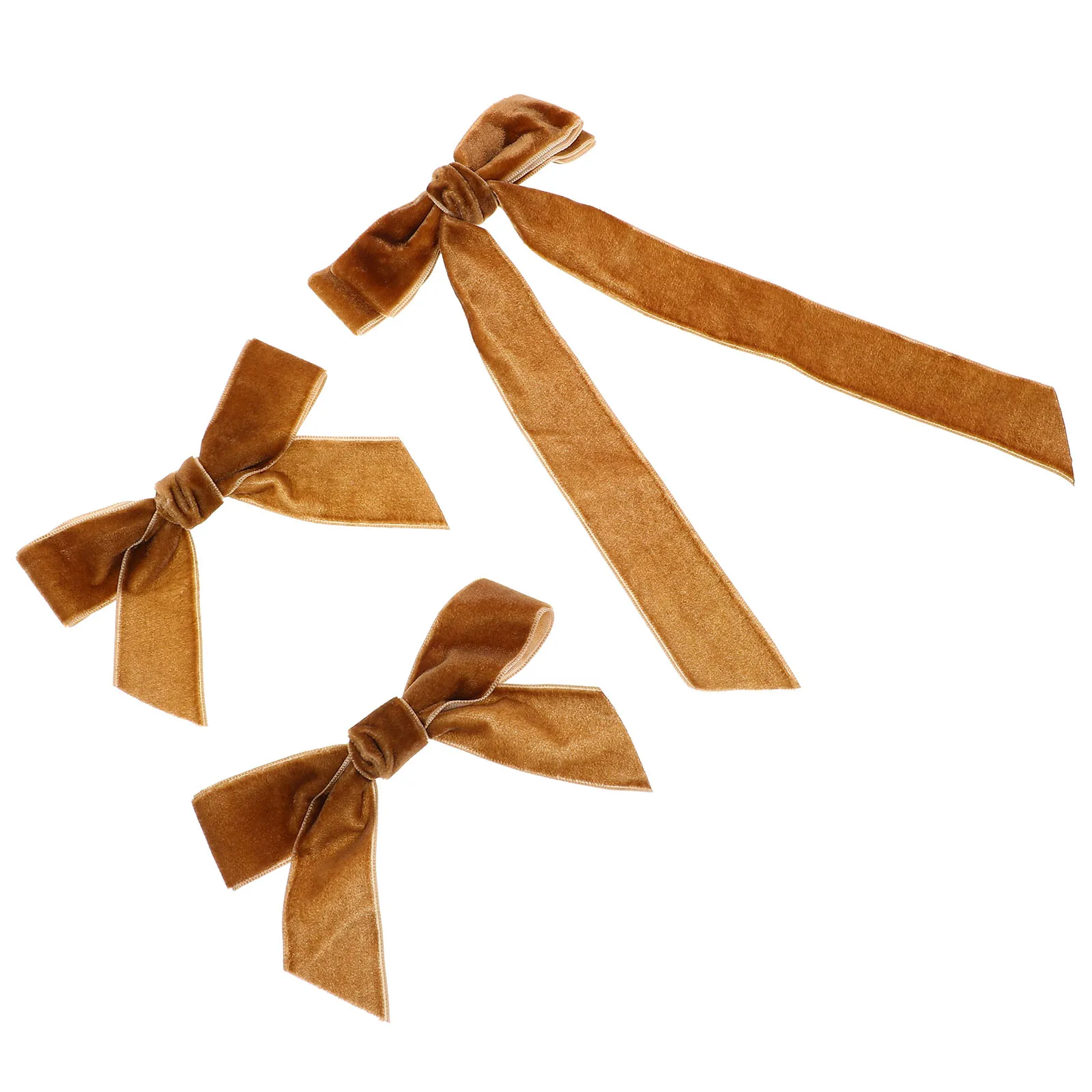 

3 pcs Velvet Hair Clips Set 3 Pieces Claw Barrettes Women Girls Aquamarine Alligator Bobby Pins Halloween Bows Decorative Ribbon