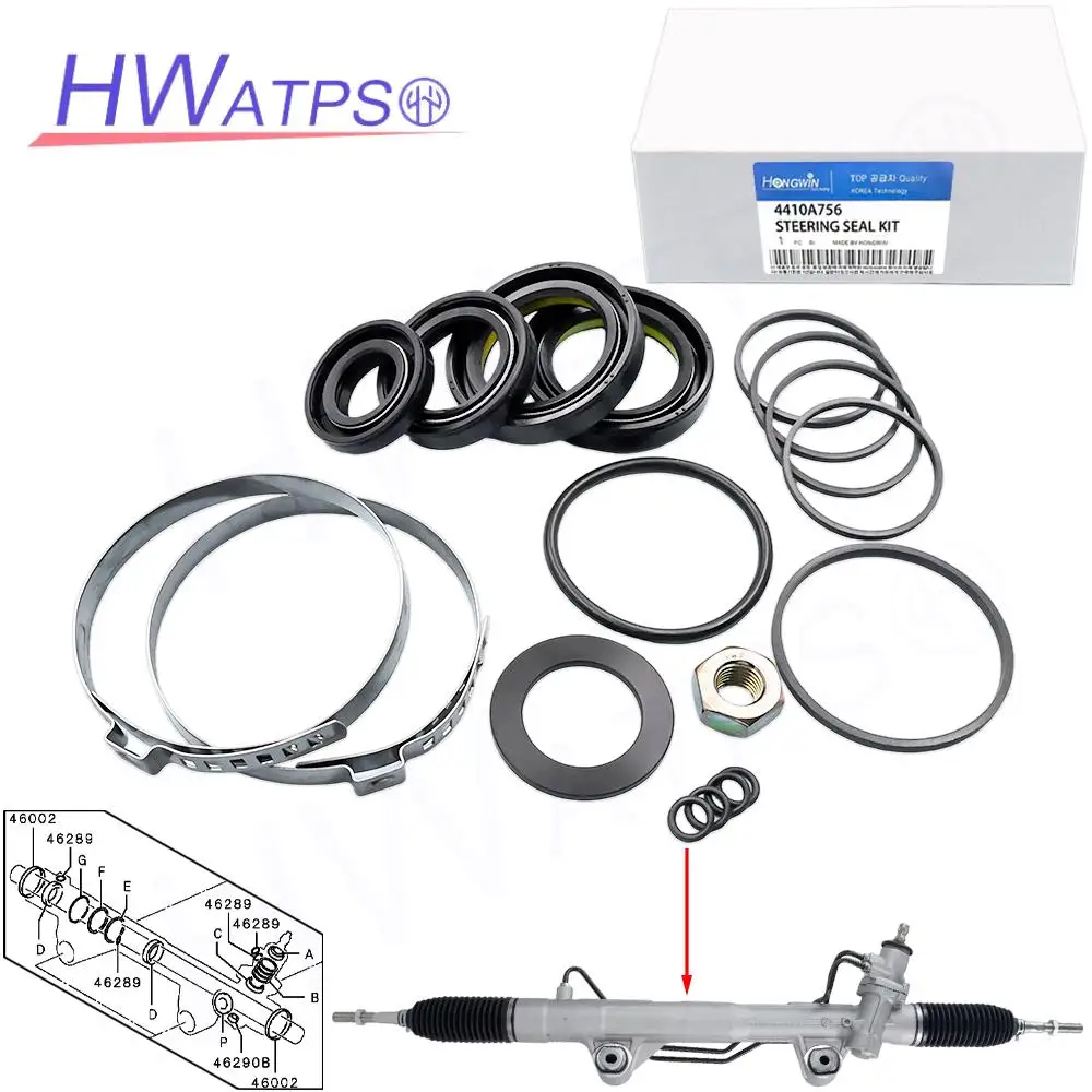 4410A756 Power Steering Rack Gear Gasket Seal Kit For Mitsubishi L200 Triton Strada Pajero Montero Sport 2.4D 4410A758