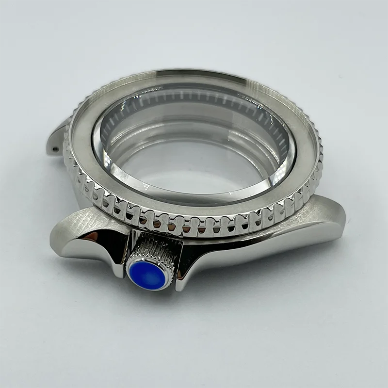 Watch Modify Parts Solid 42.3mm Stainless Steel SKX007/009 Diver Watch Case See-through Case Back Suitable For NH35/36 Movement