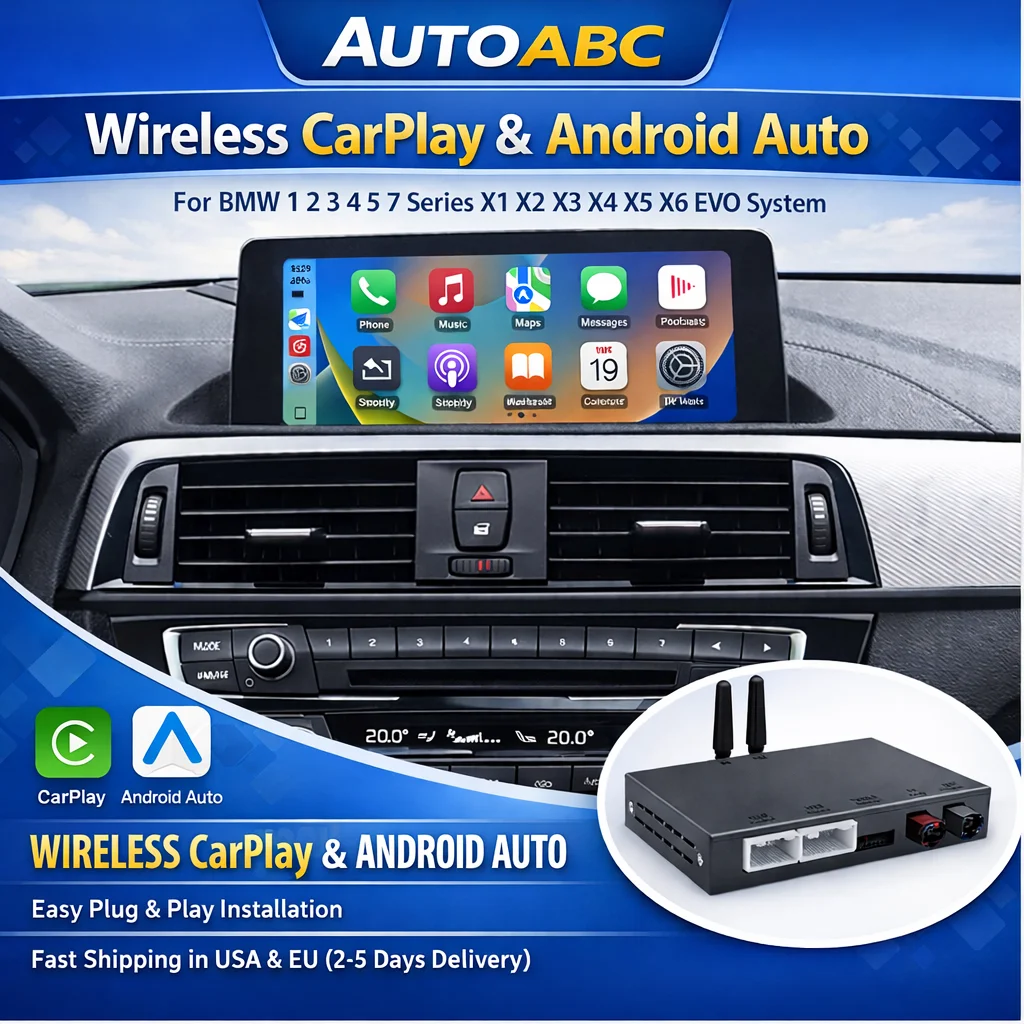 Kabelloses CarPlay Android Auto Box für BMW 1 2 3 4 5 6 7 Serie X1 X3 X4 X5 X6 MINI F56 F15 F16 F25 F26 F48 F10 F22 F20 F30 F32