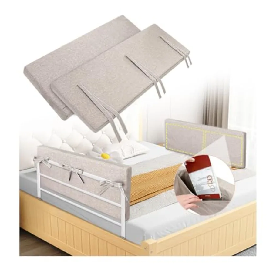 

Bed Rail Cushion Hospital Bedside Rail Pads Medical Foam Padding Bed Fall Protector Rail Covers for Elderly Adults Safety Bed R