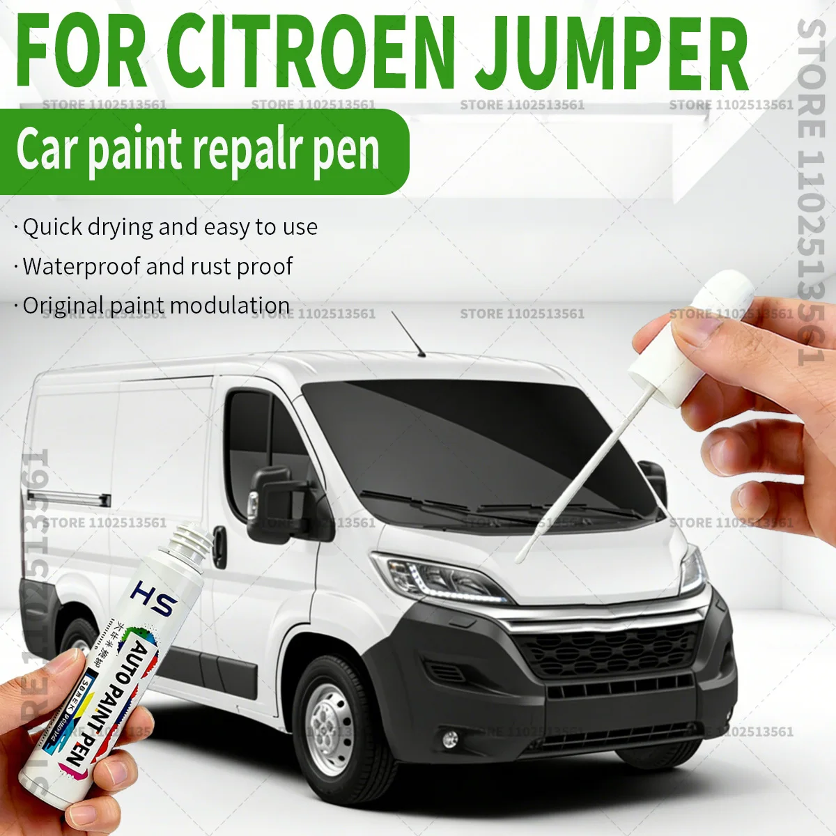 For Citroen Jumper Car Paint Repair Pen Restores Original Factory Paint Finish Grey Thunder Grey Black White Red Blue Silver
