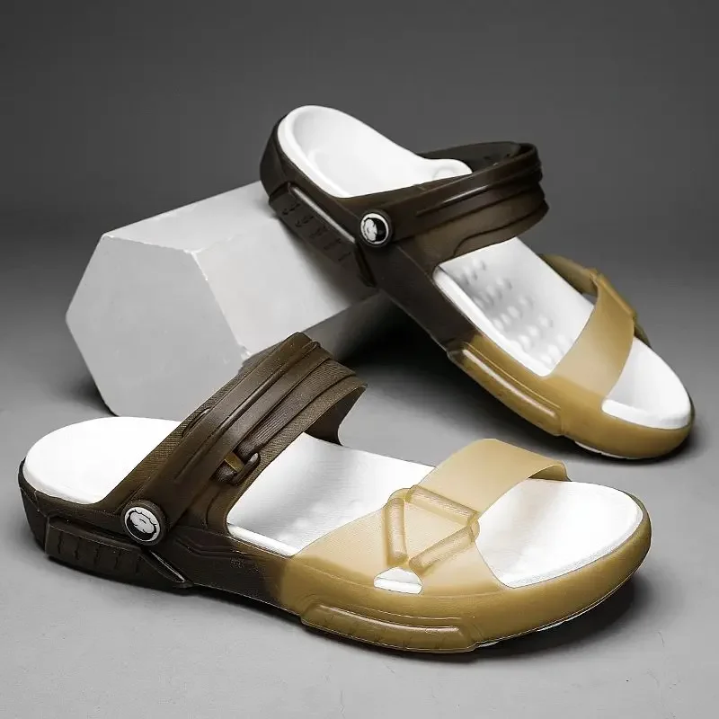 

Спортивная мужская обувь, пляжная стильная обувь с открытым носком, дышащая распродажа босиком, удобная в предложениях, мужские сандалии со скидкой