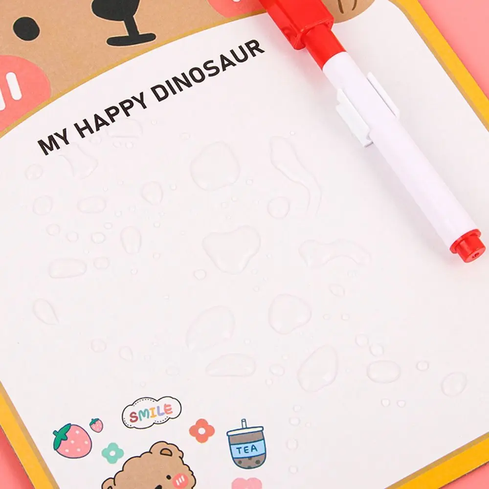 Portable Cute Erasable Whiteboard Reusable Suspendable Whiteboard Notebook Creative Cartoon Animal Shape Message Pad Students