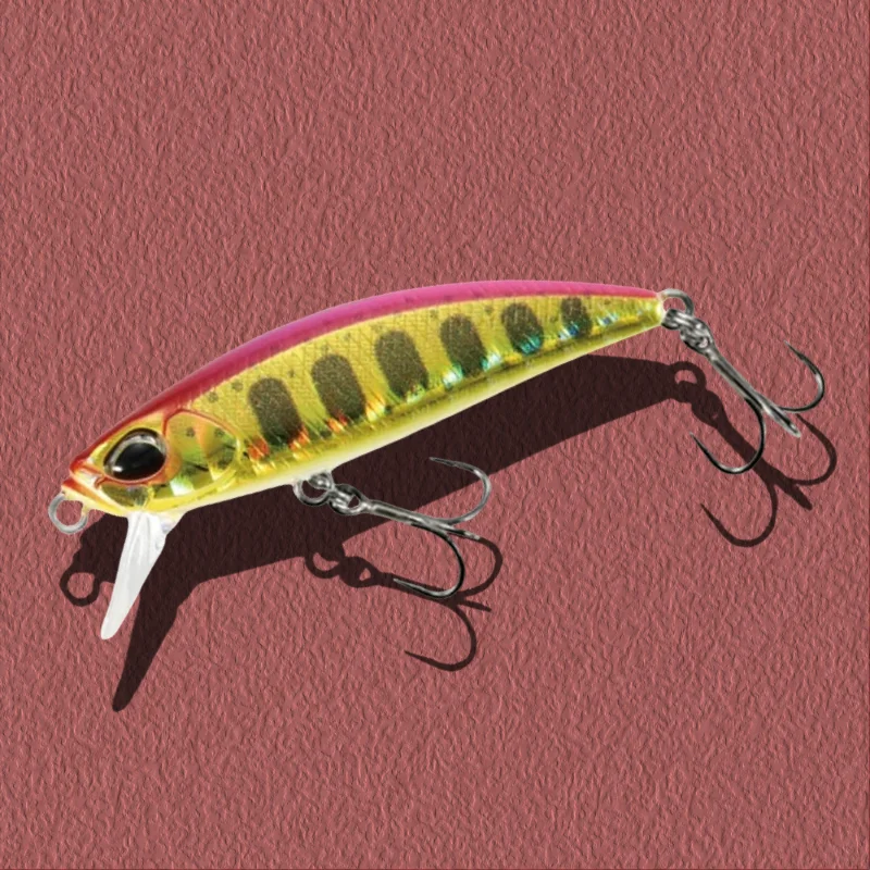 غرق البلمة 46 مللي متر 5 جرام الثنائي في نهاية المطاف تيار اصطناعي الصيد الطعم Spearhead Ryuki 46s تيار Pesca الطعوم لسمك السلمون البني سمك السلمون المرقط