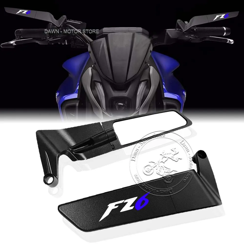 

For Yamaha FZ6 FZ-6 ZF6N FZ6R FZ6S FAZER Rotate Adjustable Mirrors Motorcycle CNC Rearview Mirror Fixed Wing