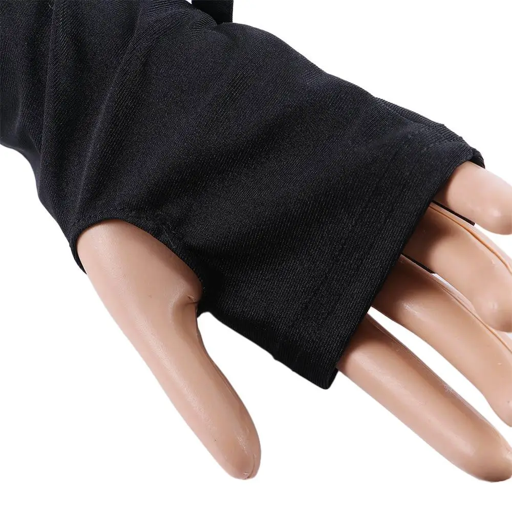 Unique Milk Silk Outdoors Fashion Accessories Hip hop Streetwear Arm Cover Belt Rivet Punk Wristband Half-finger Gloves