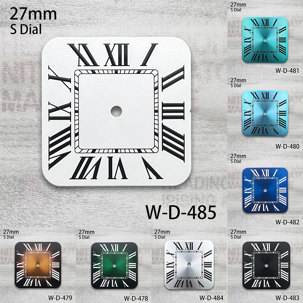 

27mm S Logo Rome Dial Fit NH35/NH36/4R/7S Japan Movement No Luminous Watch Modification Accessories 3/3.8/4O'clock