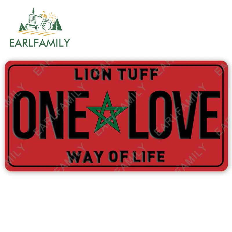 

EARLFAMILY 13 см x 6,5 см для One Love Марокко DIY номерной знак автомобильные наклейки индивидуальные устойчивые к царапинам наклейки фургон ATV Стайлинг автомобиля