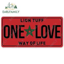 EARLFAMILY 13cm x 6.5cm One Love 모로코 DIY 라이센스 플레이트 자동차 스티커 성격 스크래치 방지 데칼 밴 ATV 자동차 스타일링