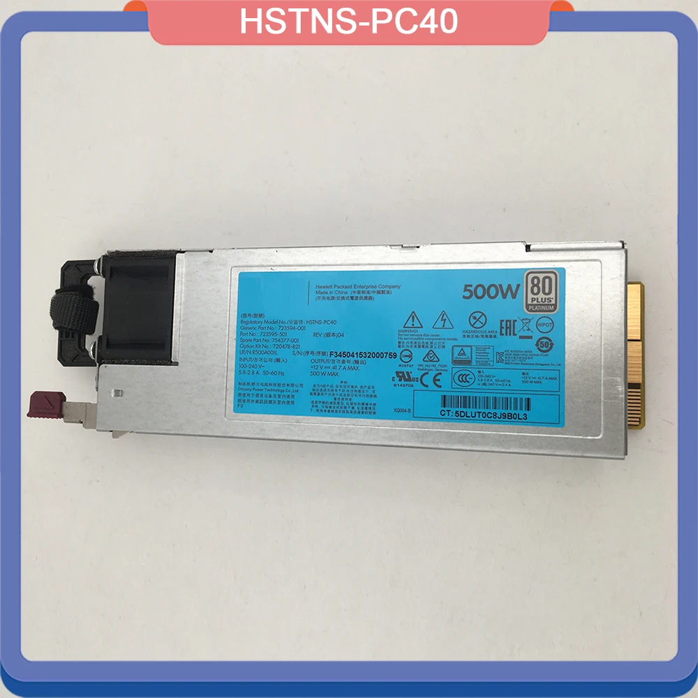 

500W For HP 360 380 Gen9 Power Supply HSTNS-PC40 723594-001 723595-501 754377-001 720478-B21