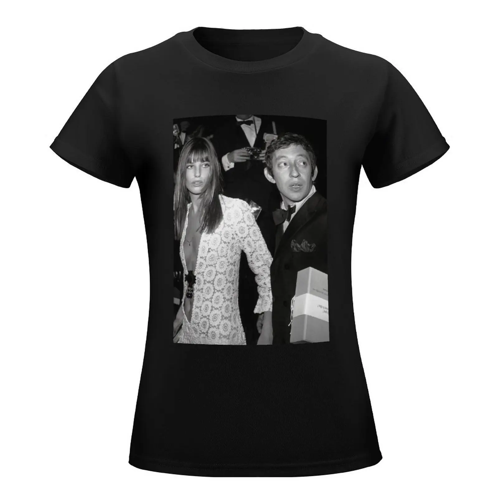 Jane Birkin and Serge Gainsbourg T-Shirt tops vintage lady clothes graphic t-shirts for Women