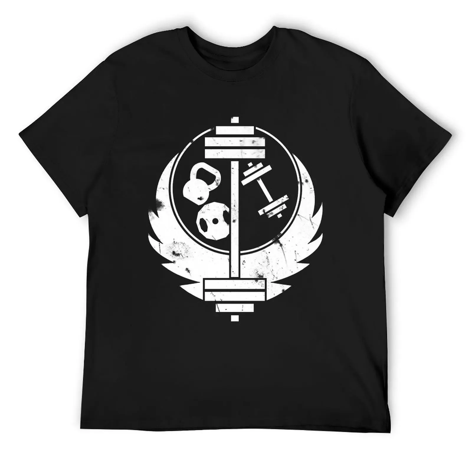 

Brotherhood of steel(gym edition, white and aged) T-Shirt summer 2025 blacks graphic tee shirt vintage clothes men t shirt