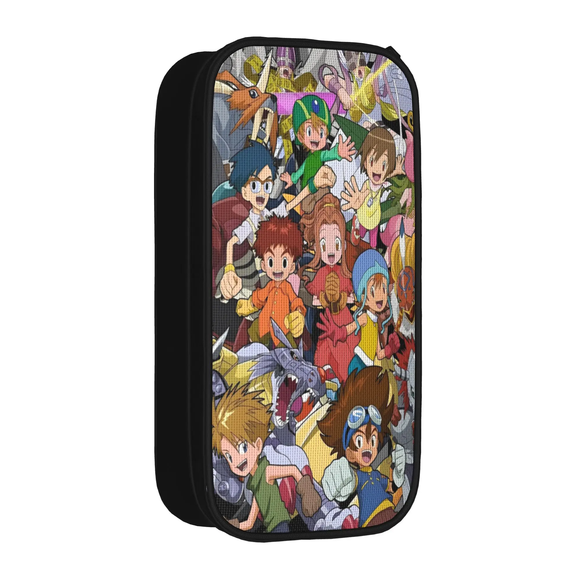 

Digital Monster Digimon Pencil Case Double Layer Large Capacity Kids School Supplies Pencil Case Stationery Suprise Gift