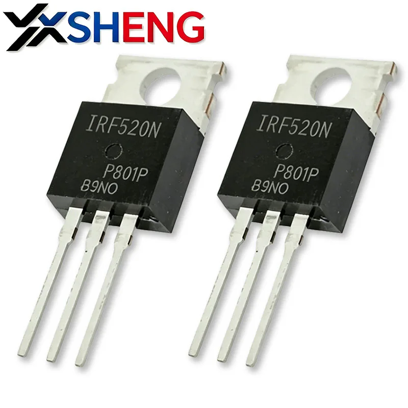 10/50/100PCS IRF520 IRF520N TO-220 Transistor de efeito de campo MOSFE de canal N