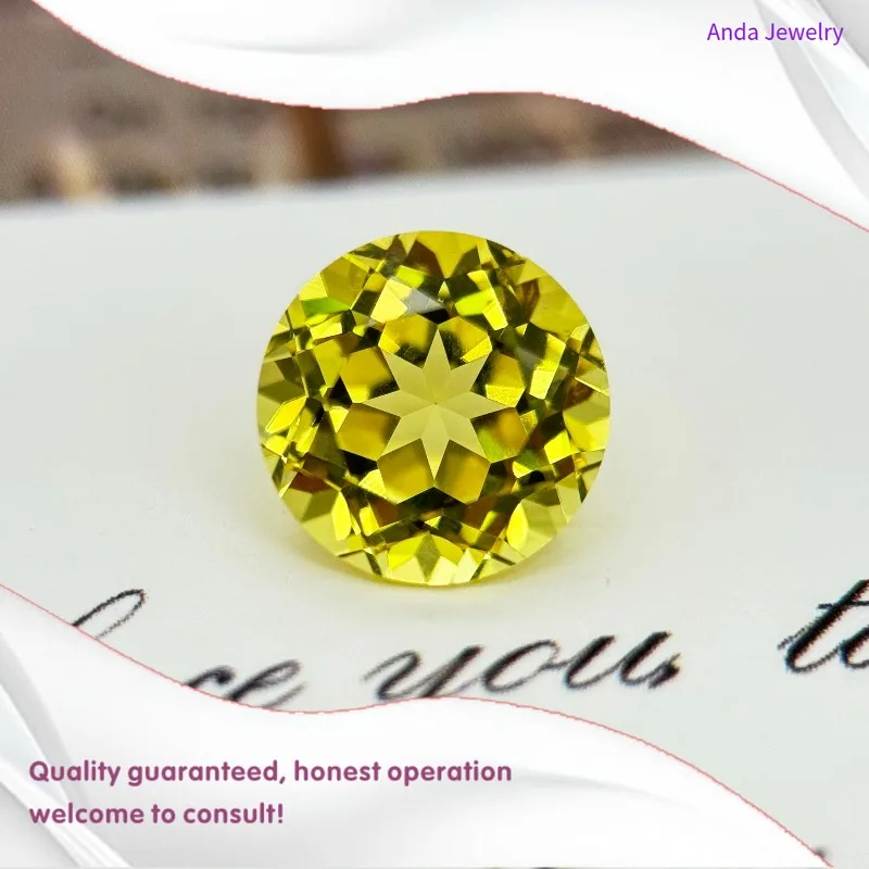 

M-Lab выращенные красочные сапфиры желтого цвета с круглым вырезом драгоценные камни для установки ювелирных изделий и индивидуального дизайна, сертификат на выбор