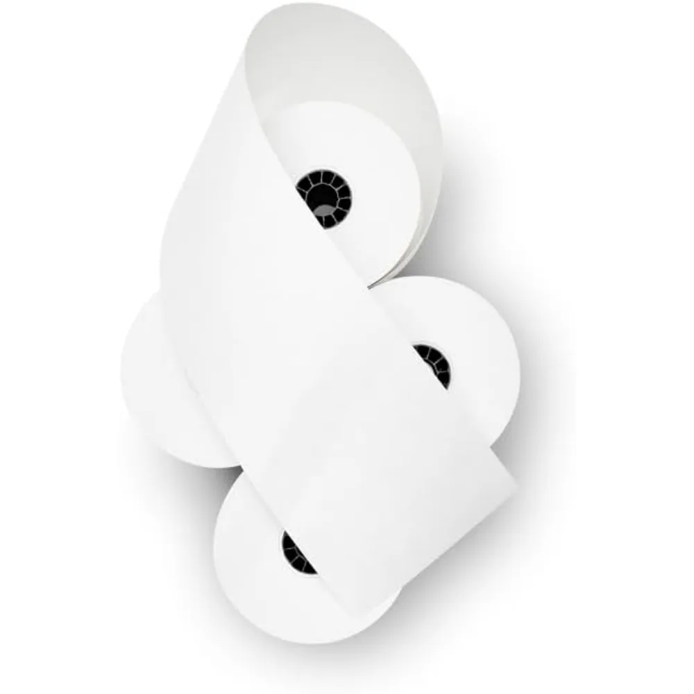 لفات ورق أحادية الطبقة بعرض 3 بوصة 165 قدم، 50 عبوة لطابعات المطبخ، 55 جرامًا للمتر المربع