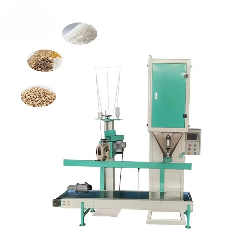 10kg 20kg 25kg 50kg Semi Automatic Granule Particle Grain Open Mouth Bag Filling Packing Weighing Packaging Machine