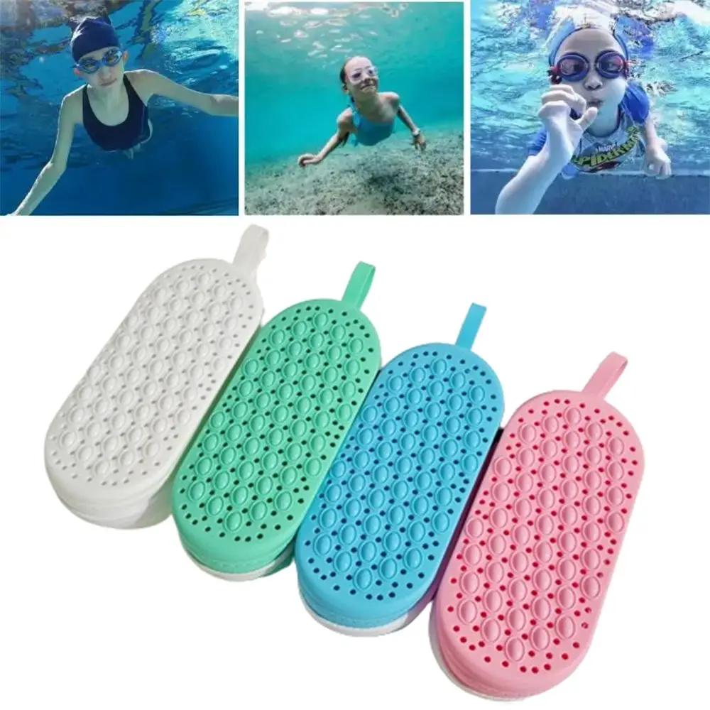 Caixa de armazenamento de óculos de natação de silicone buraco de drenagem portátil saco respirável à prova dwaterproof água caixa de proteção de óculos de sol