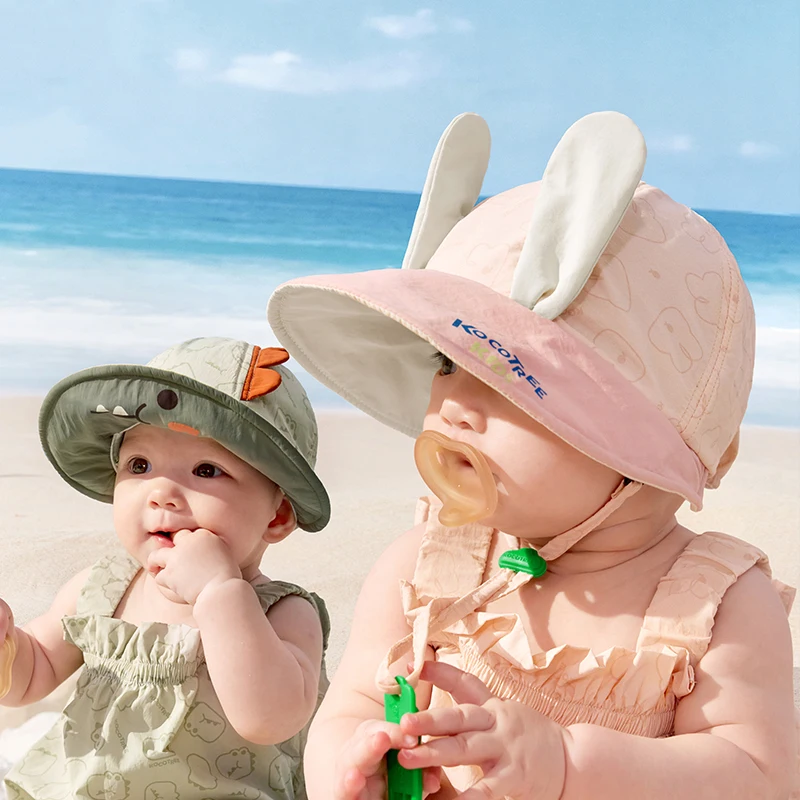 

Дышащая бейсболка с широкими полями и 3D-изображением кролика для малышей от 6 месяцев до 3 лет, летняя уличная панама для детей