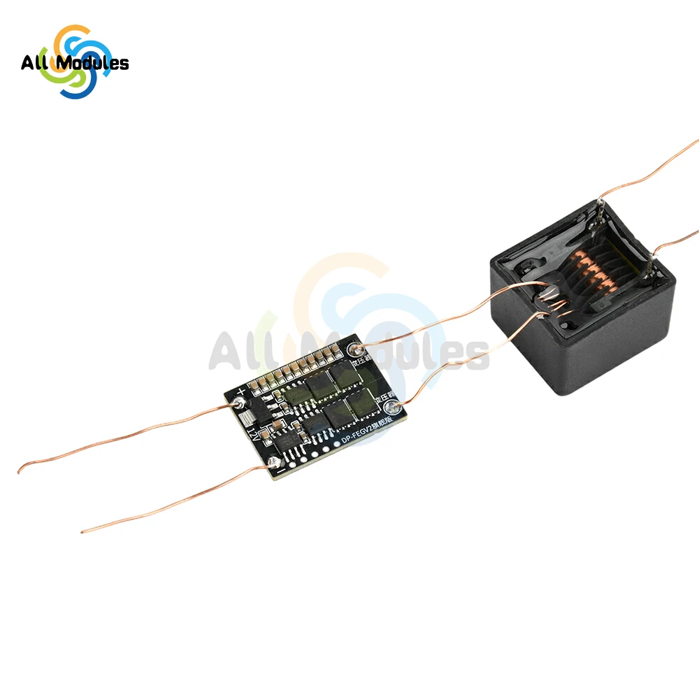 DC 4-12 В до AC 20 кВ Boost Spark Arc Модуль катушки зажигания Дуговый воспламенитель Высоковольтный модуль Плата драйвера Трансформаторная зажигалка